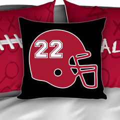 Falcons Bedding, Personalized Football Bedding, Black and Red Football Bedding - 2cooldesigns