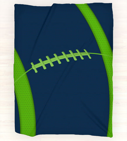 Personalized Fleece Blanket Throw - Personalized Football Throw Blanket - Team Colors - 2cooldesigns