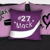 Personalized Hockey Bedding, HOT PINK, I Love Hockey, Hockey Themed Bedroom - 2cooldesigns