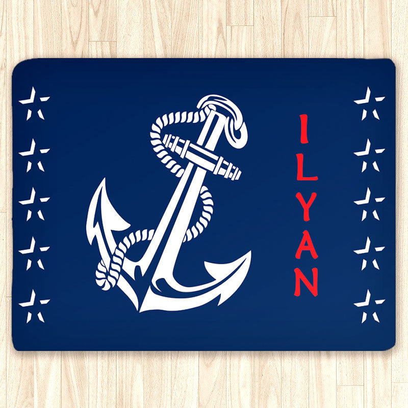 Nautical Anchor Area Rug Custom, Personalized Area Rugs and Mats - 2cooldesigns