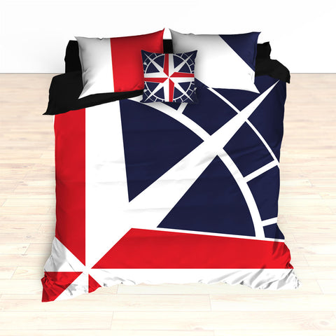 Nautical Compass Bedding, Duvet or Comforter Set - 2cooldesigns