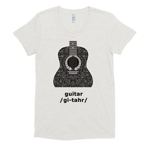 Guitar Tri Blend Women's short sleeve soft t-shirt - 2cooldesigns