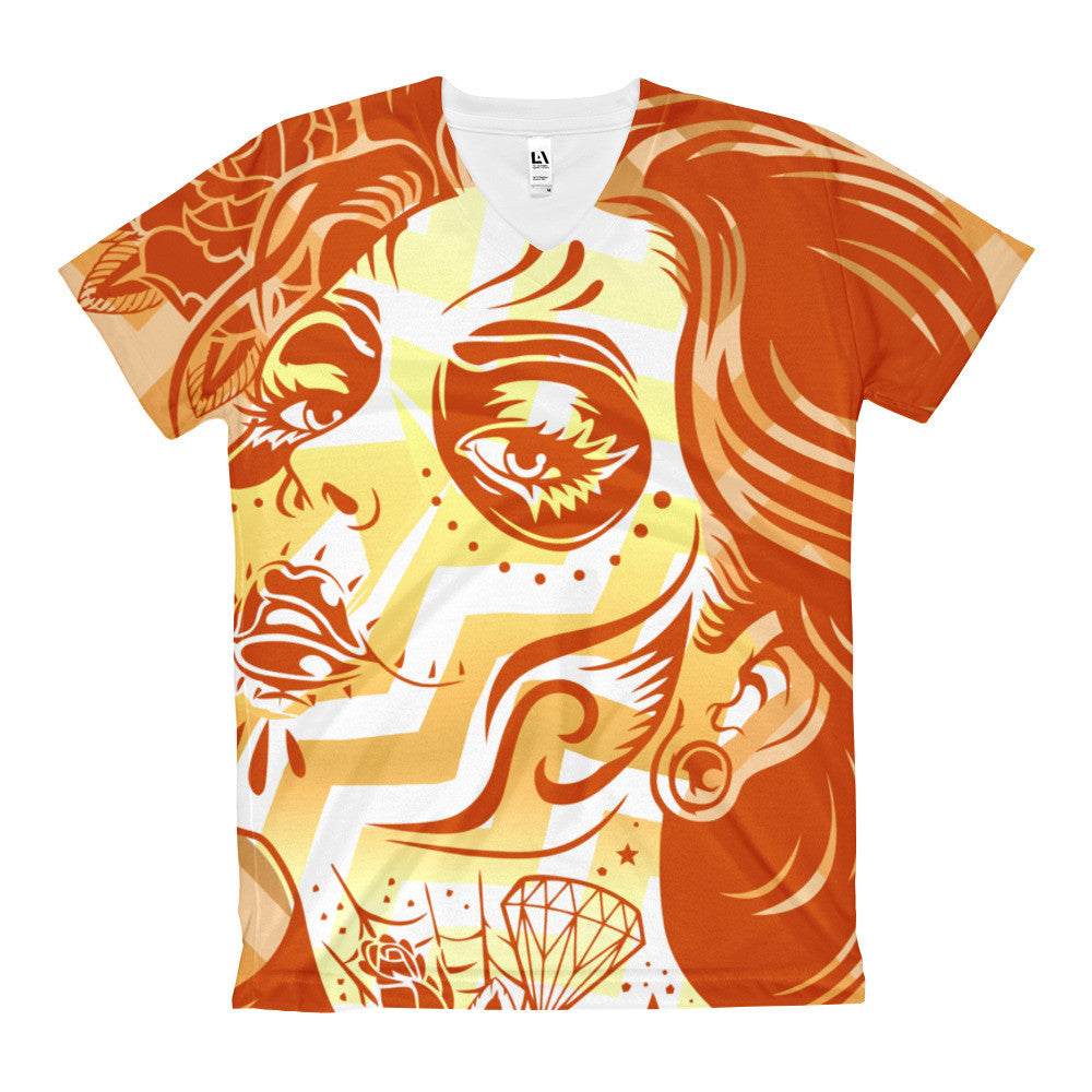 Vixen Zig Zag Women's V-Neck T-Shirt - 2cooldesigns