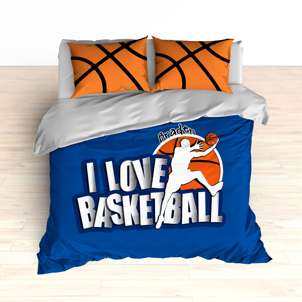 Blue Basketball Bedding, Personalized - 2cooldesigns