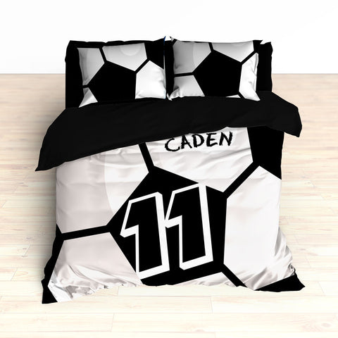 Custom Soccer Theme Bedding, Personalized Duvet or Comforter Sets - 2cooldesigns