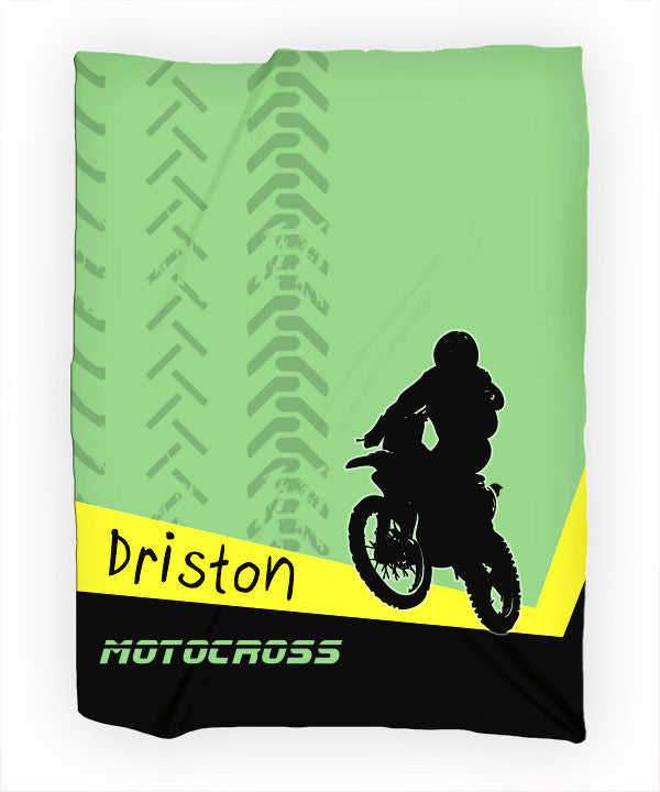 Personalized Fleece Blanket Throw - Personalized Motocross Throw Blanket - Gift Idea - 2cooldesigns