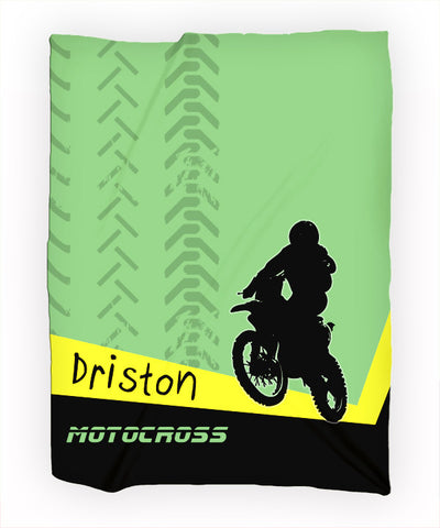 Personalized Fleece Blanket Throw - Personalized Motocross Throw Blanket - Gift Idea - 2cooldesigns