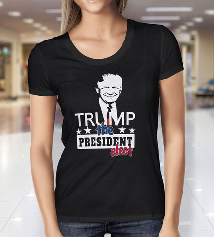 TRUMP, President Elect, Short sleeve women's t-shirt, Dark Colors - 2cooldesigns