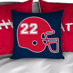 Patriots Bedding, Personalized Football Bedding, Black and Red Football Bedding - 2cooldesigns