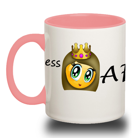 PRINCESS πΈπ» AF Accent Coffee Mug - 2cooldesigns