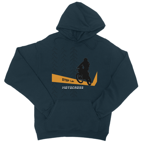 Motocross Orange and Black College Hoodie - 2cooldesigns