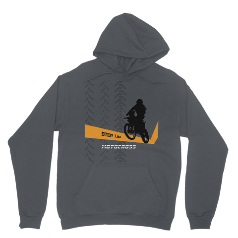 Motocross Orange and Black Heavy Blend Hooded Sweatshirt - 2cooldesigns