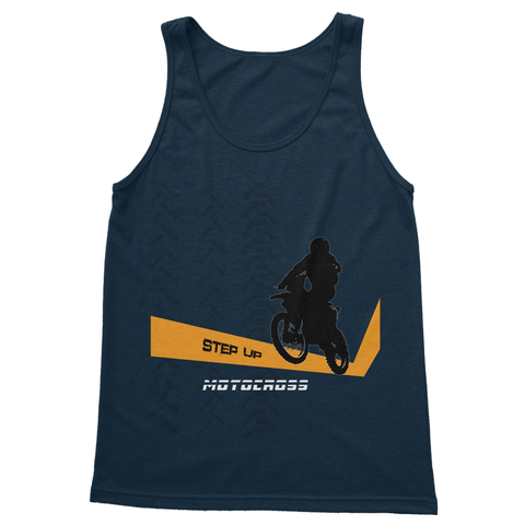 Motocross Orange and Black Softstyle Tank Top - 2cooldesigns