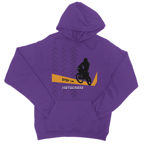 Motocross Orange and Black College Hoodie - 2cooldesigns