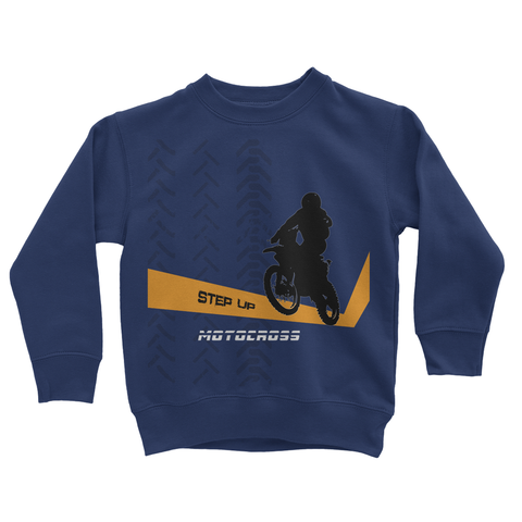 Motocross Orange and Black Kids Sweatshirt - 2cooldesigns