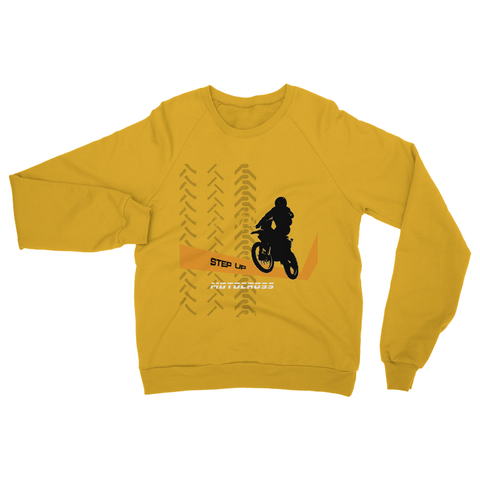 Motocross Orange and Black Heavy Blend Crew Neck Sweatshirt - 2cooldesigns