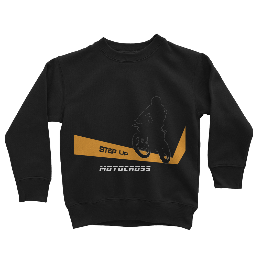 Motocross Orange and Black Kids Sweatshirt - 2cooldesigns