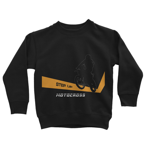 Motocross Orange and Black Kids Sweatshirt - 2cooldesigns