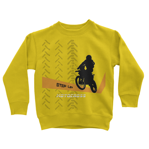 Motocross Orange and Black Kids Sweatshirt - 2cooldesigns