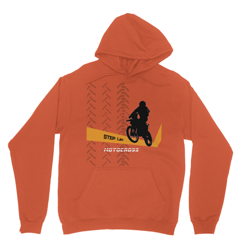 Motocross Orange and Black Heavy Blend Hooded Sweatshirt - 2cooldesigns
