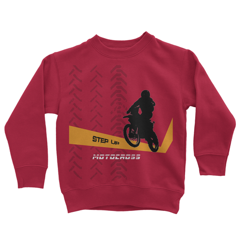 Motocross Orange and Black Kids Sweatshirt - 2cooldesigns