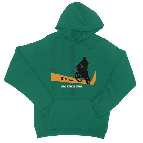 Motocross Orange and Black College Hoodie - 2cooldesigns