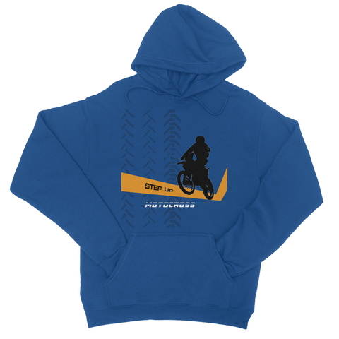 Motocross Orange and Black College Hoodie - 2cooldesigns
