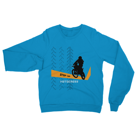 Motocross Orange and Black Heavy Blend Crew Neck Sweatshirt - 2cooldesigns