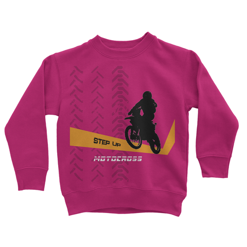 Motocross Orange and Black Kids Sweatshirt - 2cooldesigns
