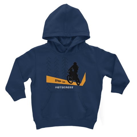 Motocross Orange and Black Kids Hoodie - 2cooldesigns