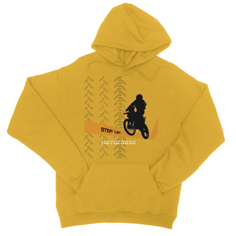 Motocross Orange and Black College Hoodie - 2cooldesigns