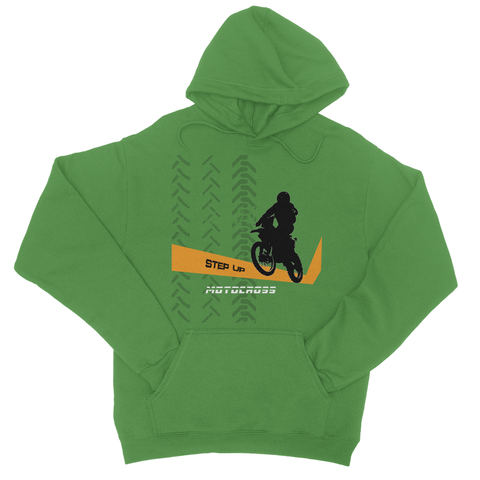 Motocross Orange and Black College Hoodie - 2cooldesigns