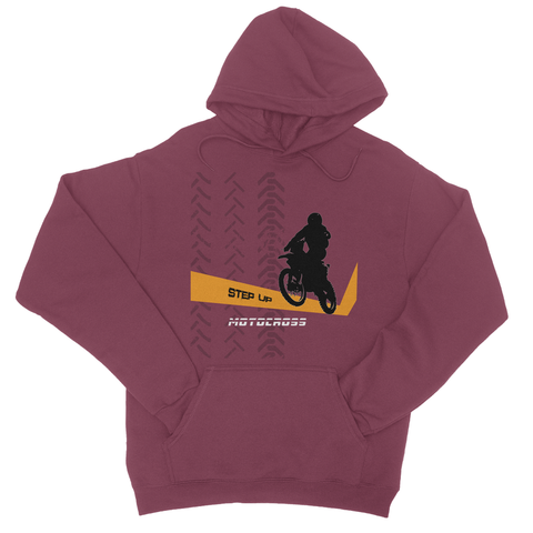 Motocross Orange and Black College Hoodie - 2cooldesigns