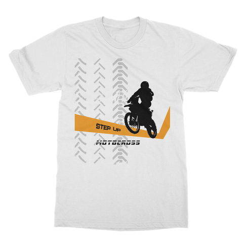 Motocross Orange and Black Softstyle Ringspun T-Shirt - 2cooldesigns