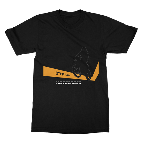 Motocross Orange and Black Softstyle Ringspun T-Shirt - 2cooldesigns