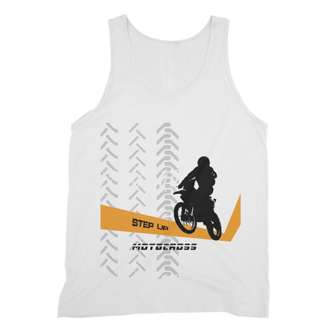Motocross Orange and Black Fine Jersey Tank Top - 2cooldesigns