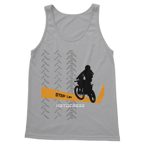 Motocross Orange and Black Softstyle Tank Top - 2cooldesigns