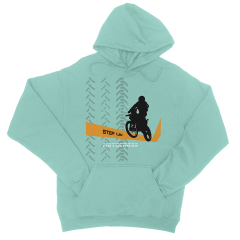 Motocross Orange and Black College Hoodie - 2cooldesigns