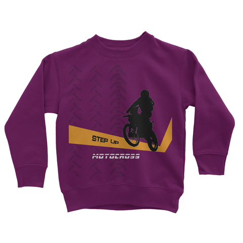Motocross Orange and Black Kids Sweatshirt - 2cooldesigns