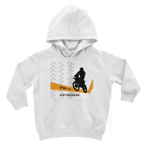 Motocross Orange and Black Kids Hoodie - 2cooldesigns
