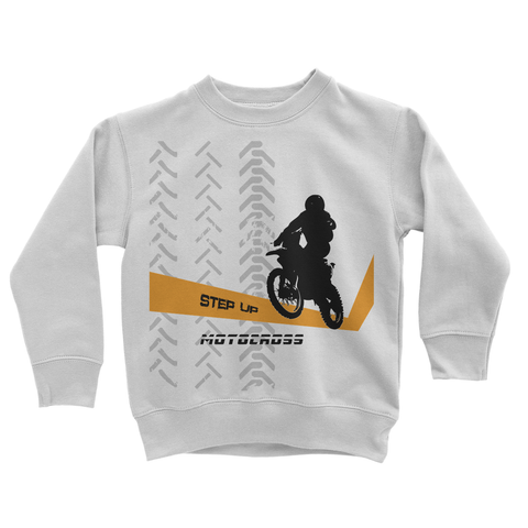 Motocross Orange and Black Kids Sweatshirt - 2cooldesigns
