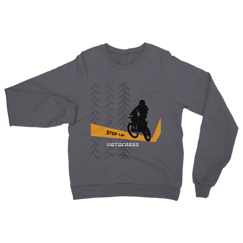 Motocross Orange and Black Heavy Blend Crew Neck Sweatshirt - 2cooldesigns