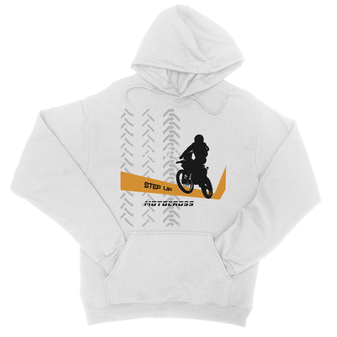 Motocross Orange and Black College Hoodie - 2cooldesigns