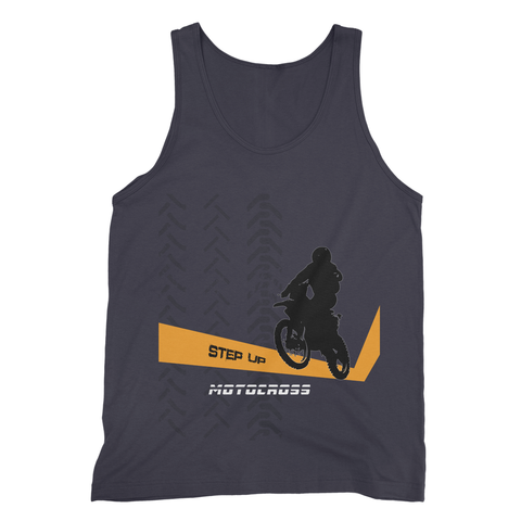 Motocross Orange and Black Fine Jersey Tank Top - 2cooldesigns