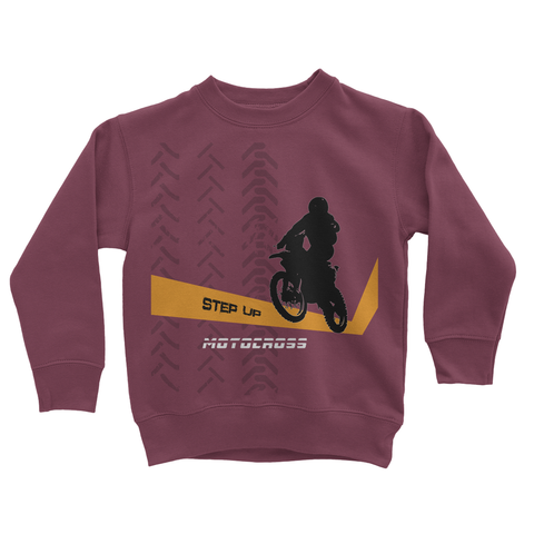 Motocross Orange and Black Kids Sweatshirt - 2cooldesigns