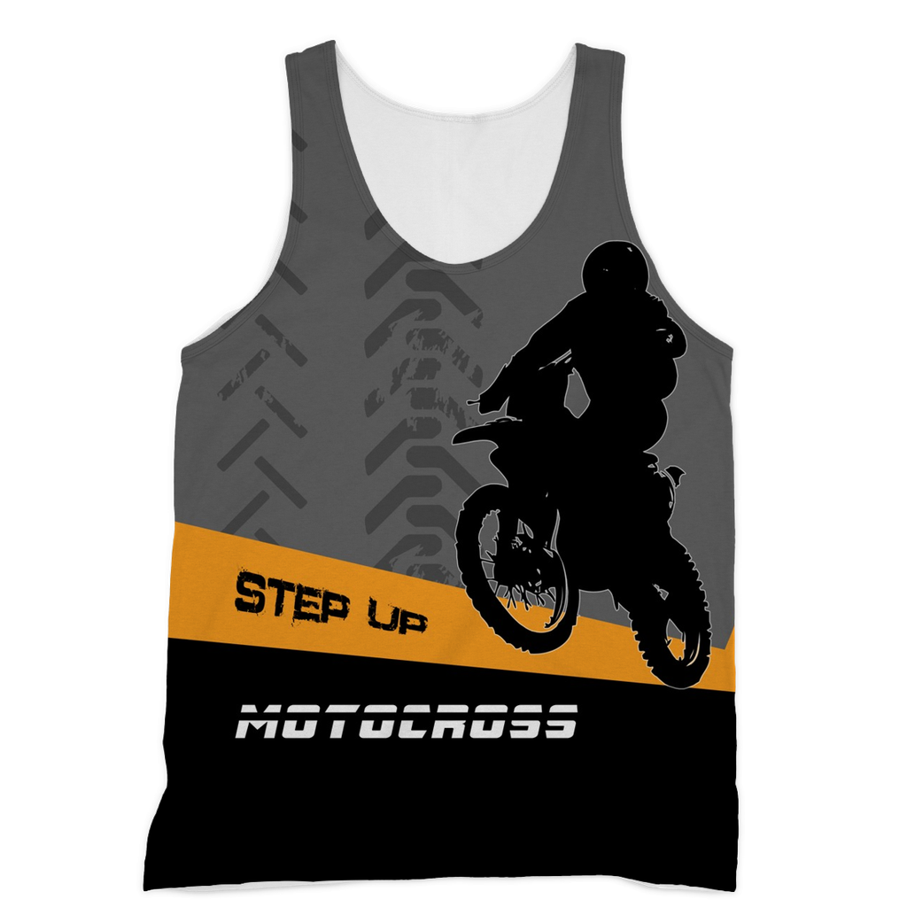 Motocross Orange and Black Sublimation Vest - 2cooldesigns