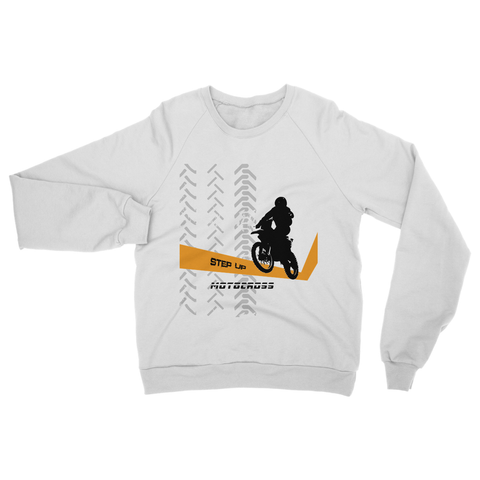 Motocross Orange and Black Heavy Blend Crew Neck Sweatshirt - 2cooldesigns