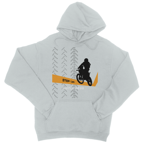 Motocross Orange and Black College Hoodie - 2cooldesigns