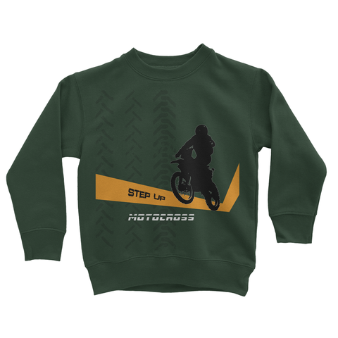 Motocross Orange and Black Kids Sweatshirt - 2cooldesigns