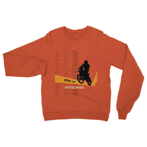 Motocross Orange and Black Heavy Blend Crew Neck Sweatshirt - 2cooldesigns